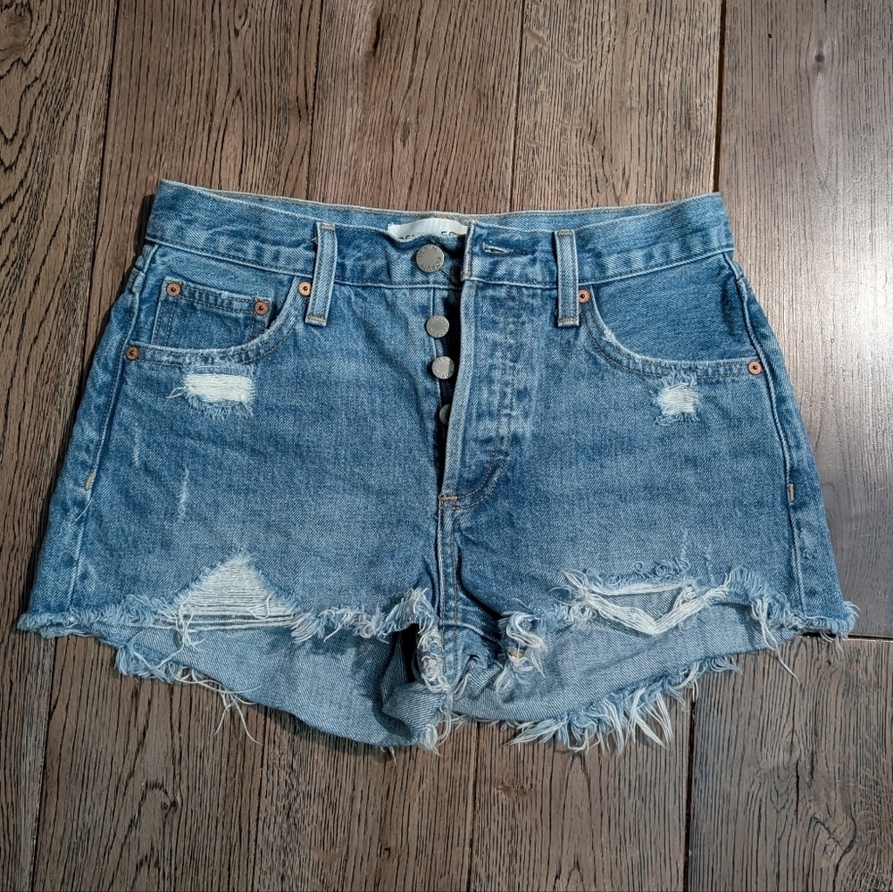 Aritzia Denim Forum The Ex-boyfriend Hi- rise Denim Shorts
